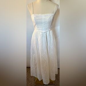 NEW w/TAGS LUSH White Eyelet Spaghetti Strap Dress Size Medium